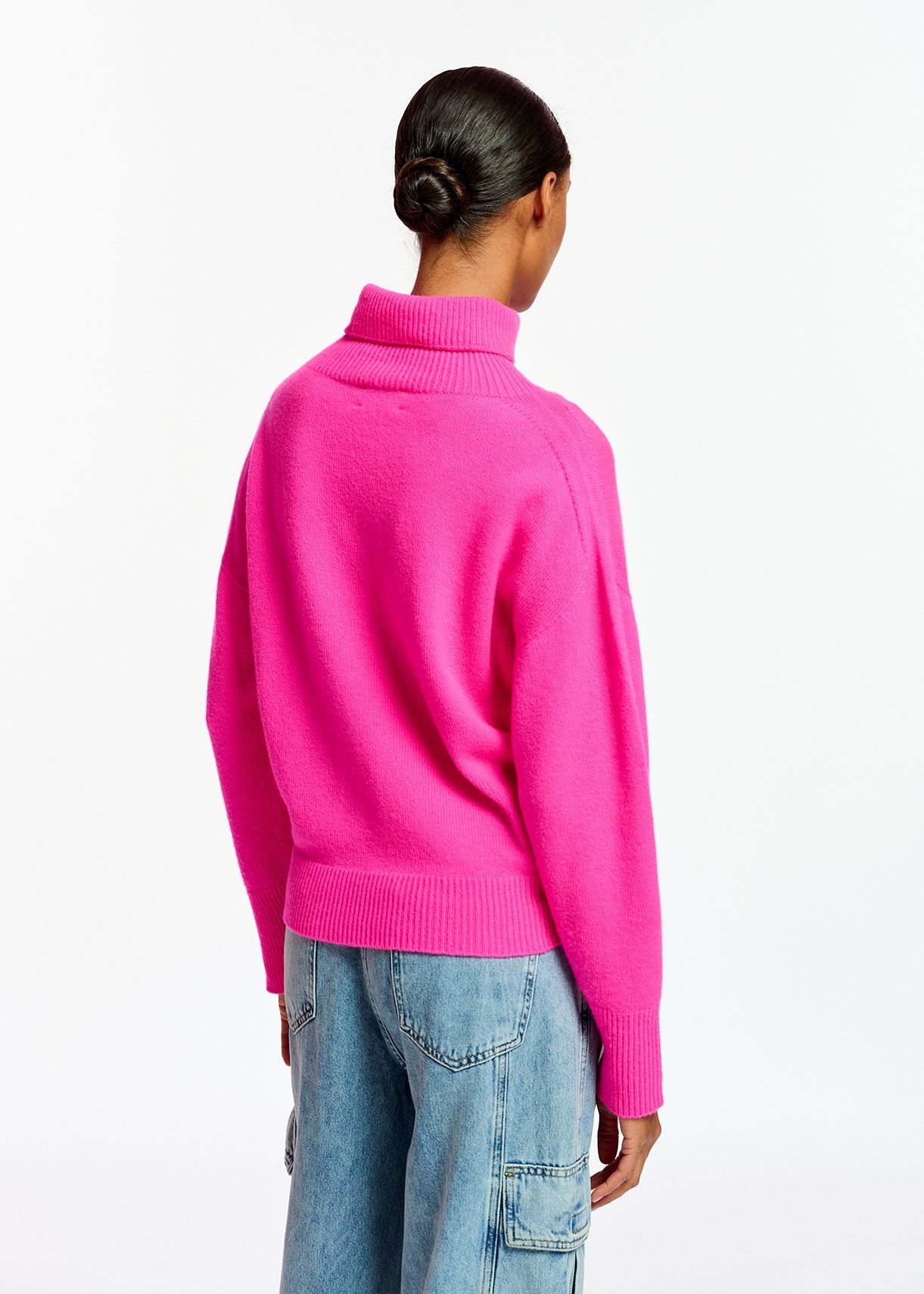 Extraus Neon Pink Turtleneck Sweater