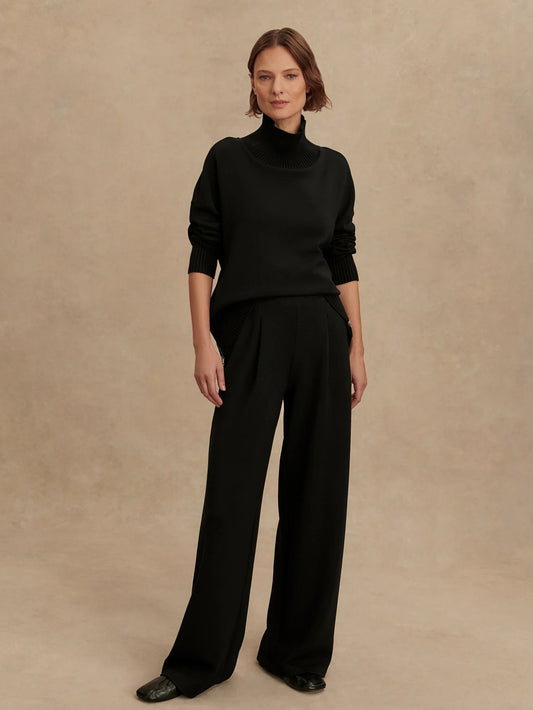 The Extra Wide Leg Pant 29.5 -Black