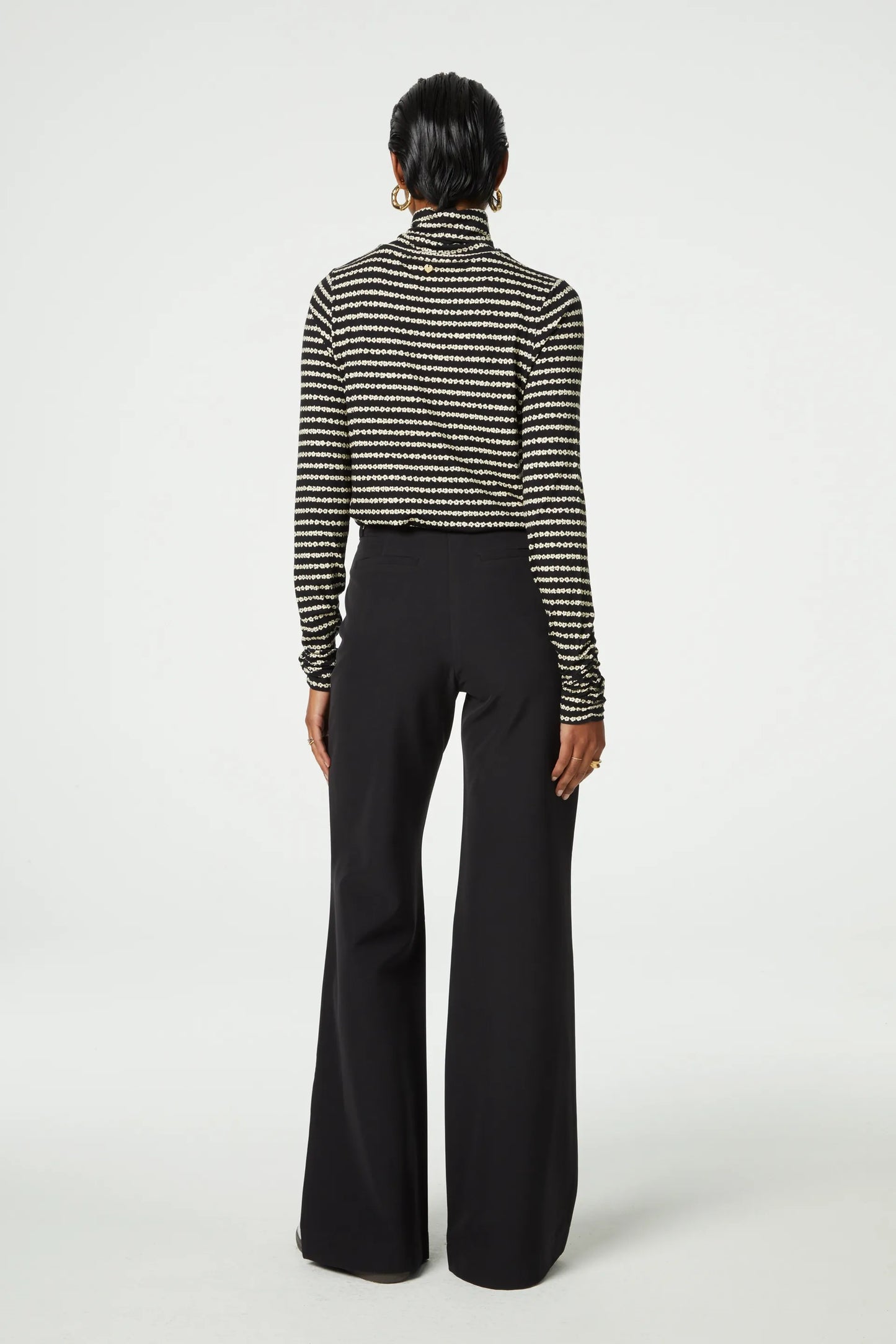 Jade Flower Stripe Top