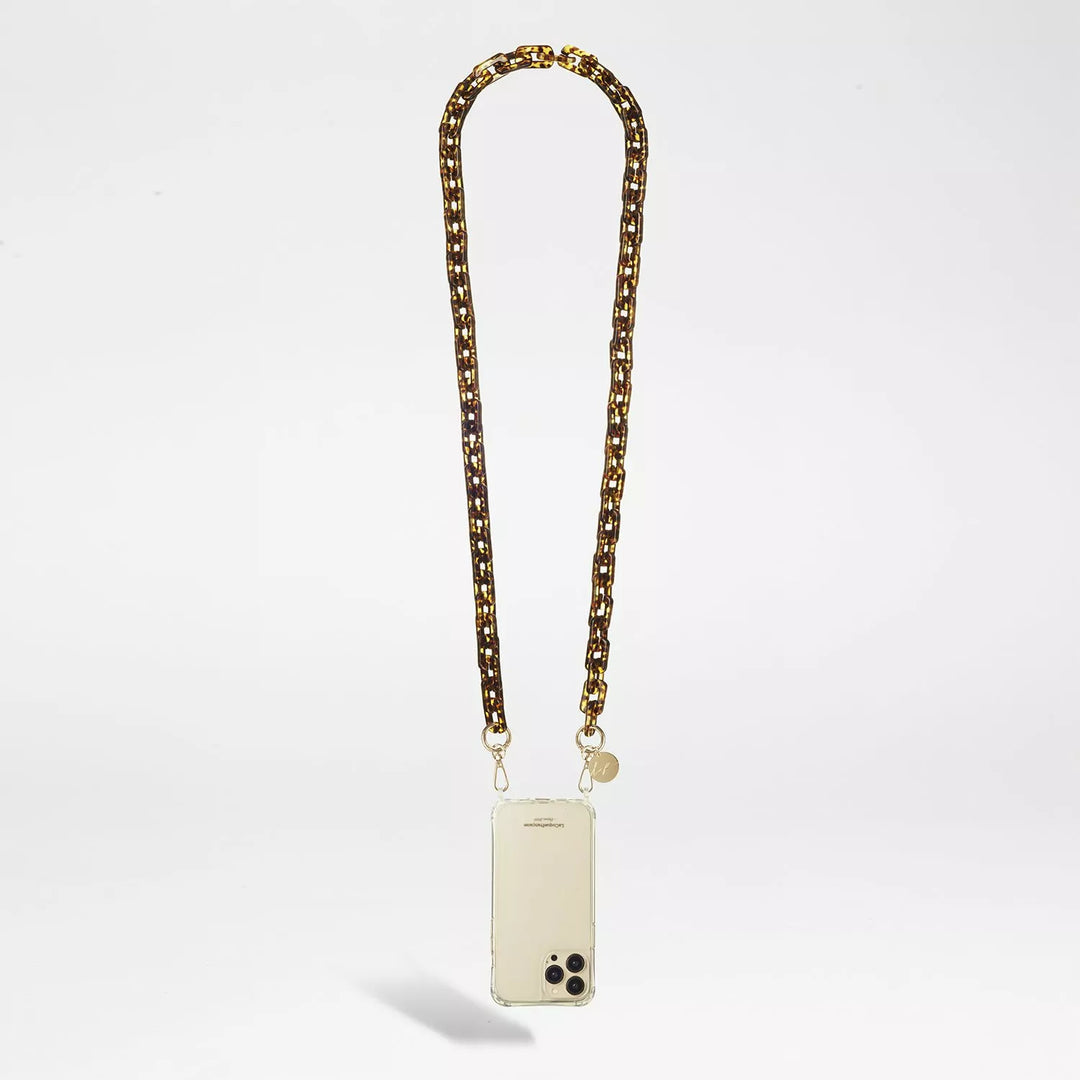 Emmy Phone Chain Brown Shell
