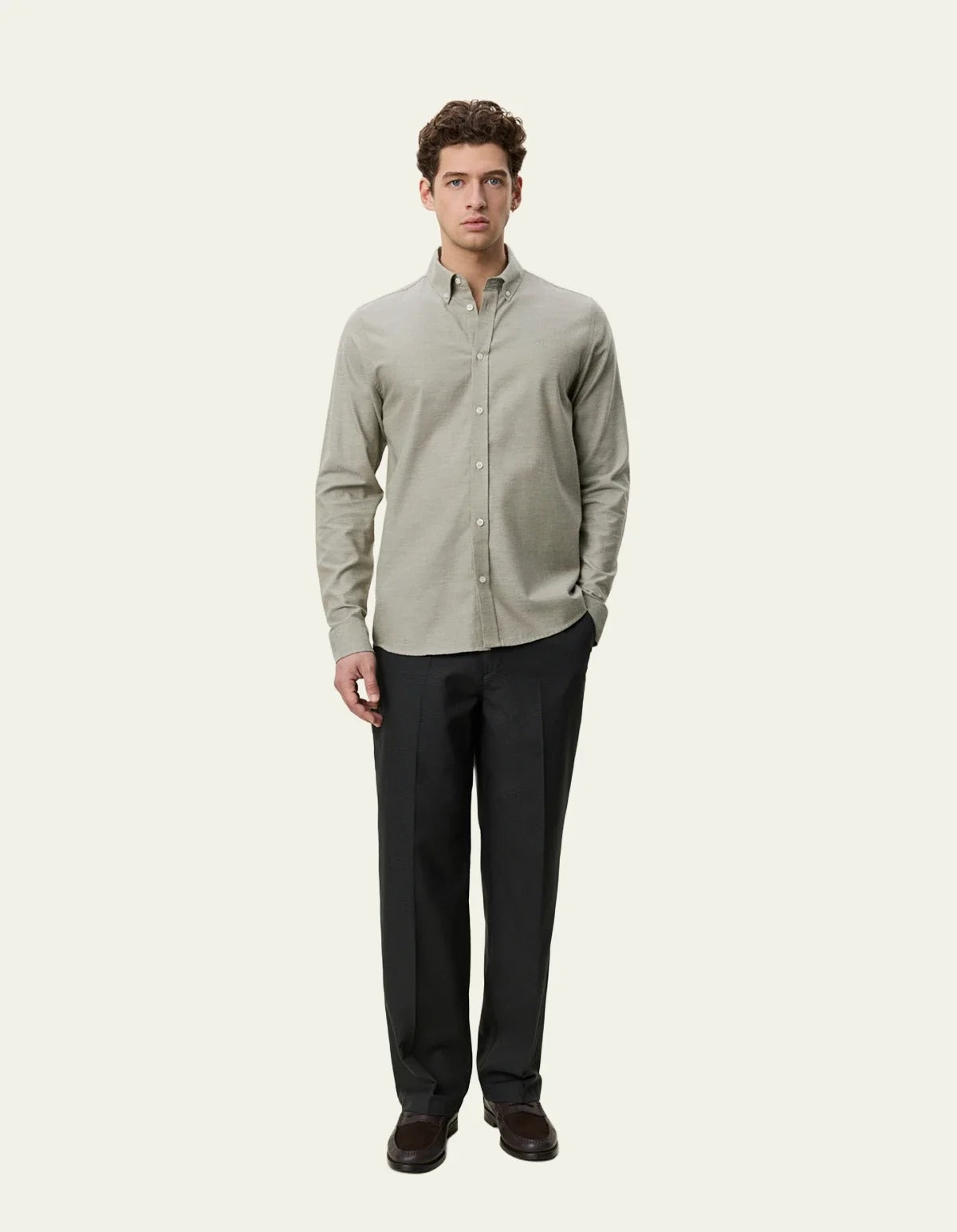 Soft Flannel Shirt Laurel Oak Sand