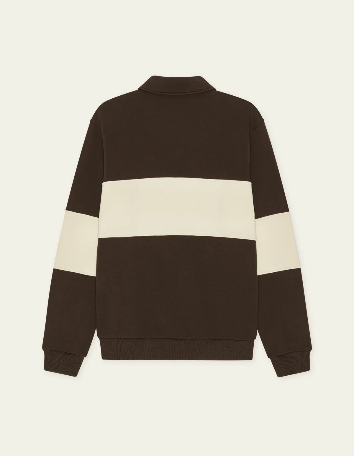 Zipper Rugby Sweatshirt Molé Brown