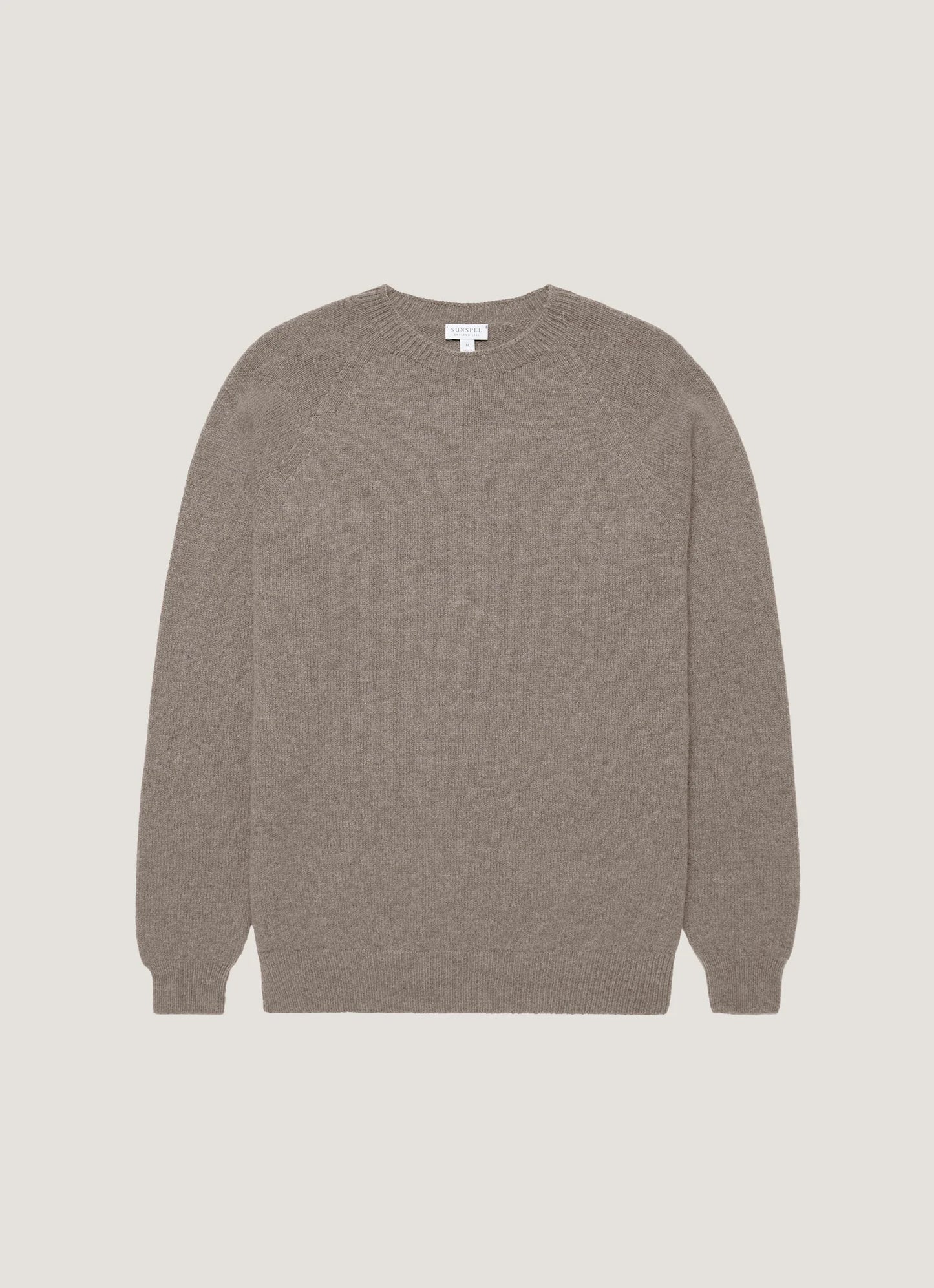 Lambswool Crew Jumper In Bark