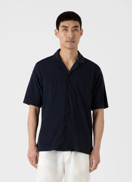 Towelling Camp Collar Shirt