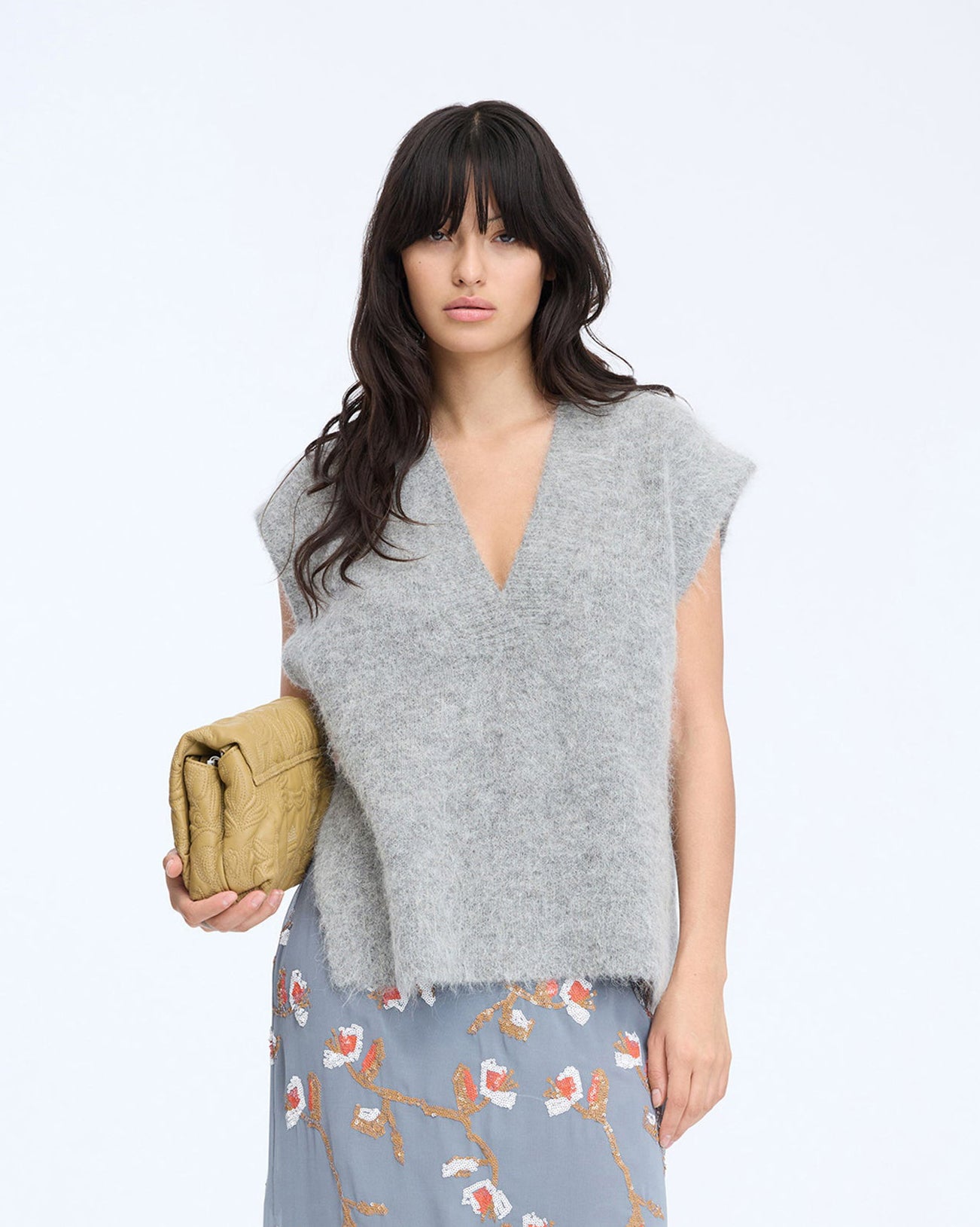 Rydine Knitted Vest Grey