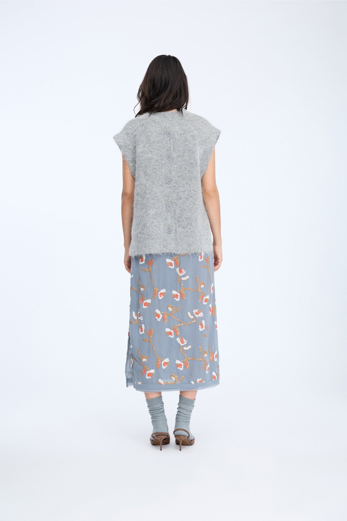 Rydine Knitted Vest Grey