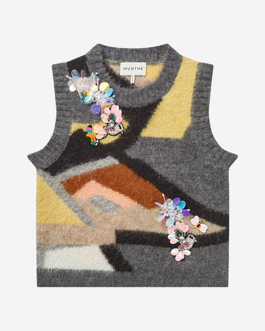 Rubble Sequin Detail Knitted Vest