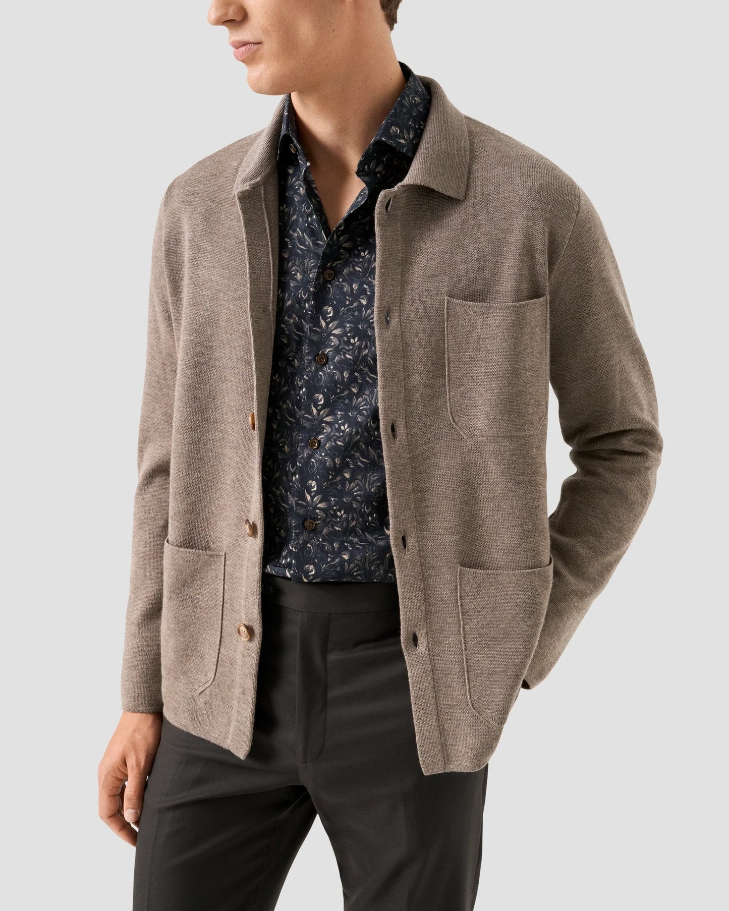 Floral Signature Twill Shirt - Brown