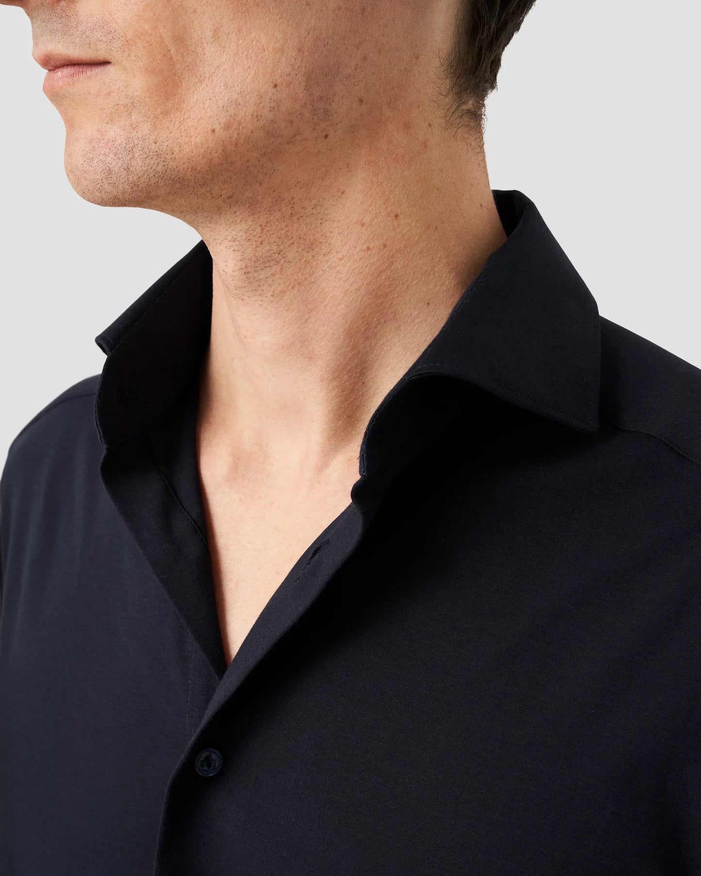 Solid Cotton Four Way Stretch Shirt