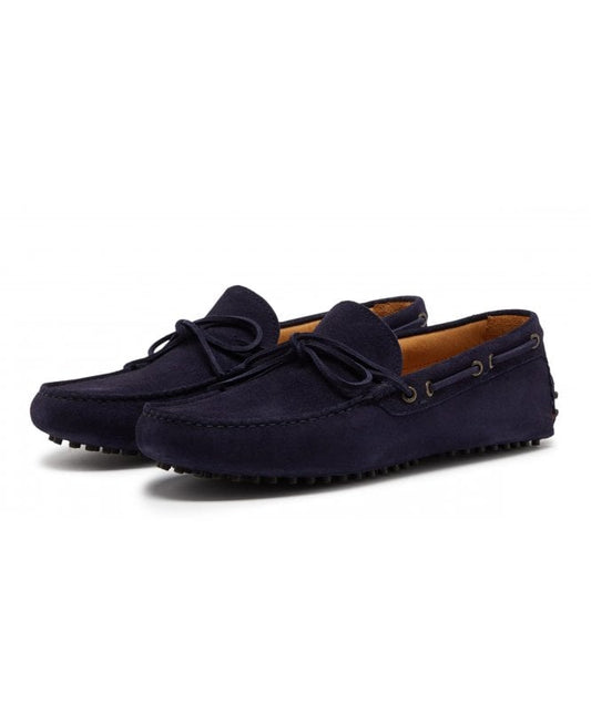 Lastres Navy Suede Moccasins