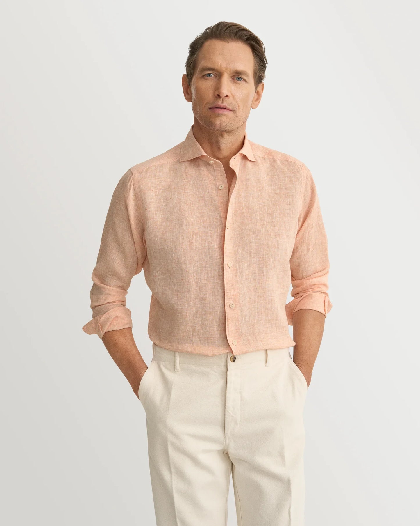 Linen Shirt Orange