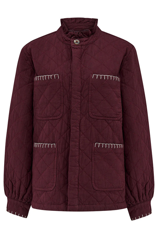 Quilted Pablo Jacket - Mulberry