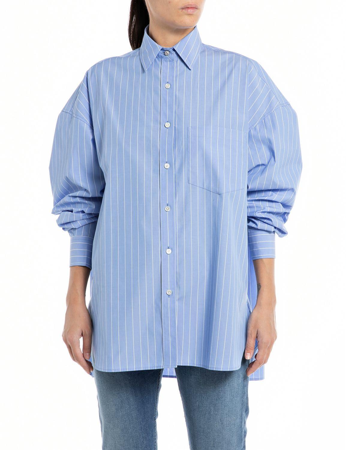 Oversized Cotton Stripe Shirt