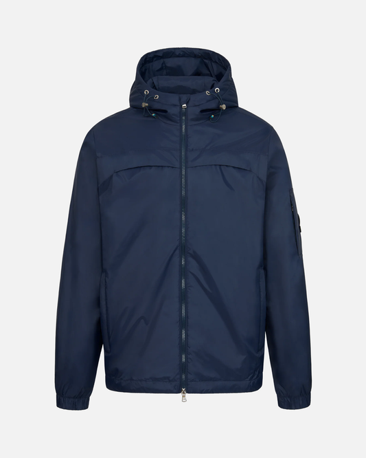 Hooded Nylon Windcheater Navy