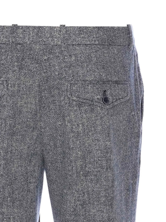 Textured Melange Trouser-Circolo-Lewis Yates