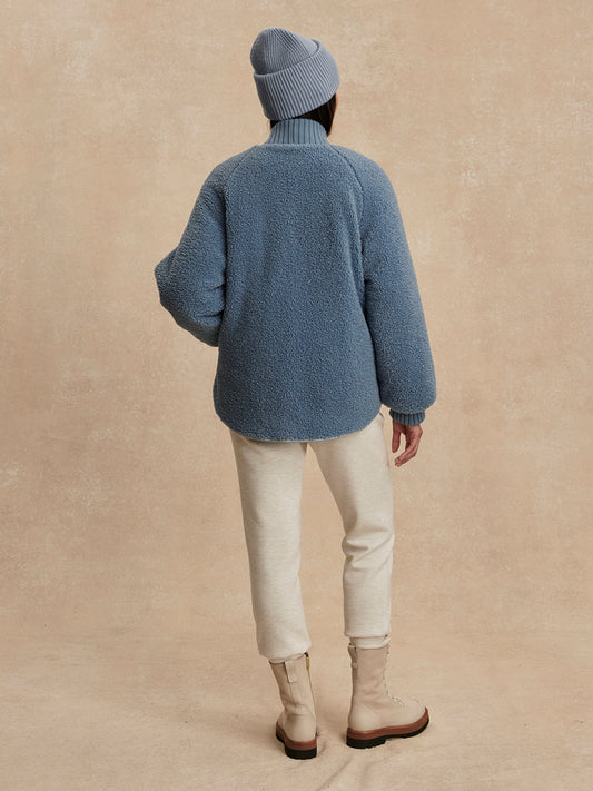 Serina Reversible Quilt Jacket - Blue