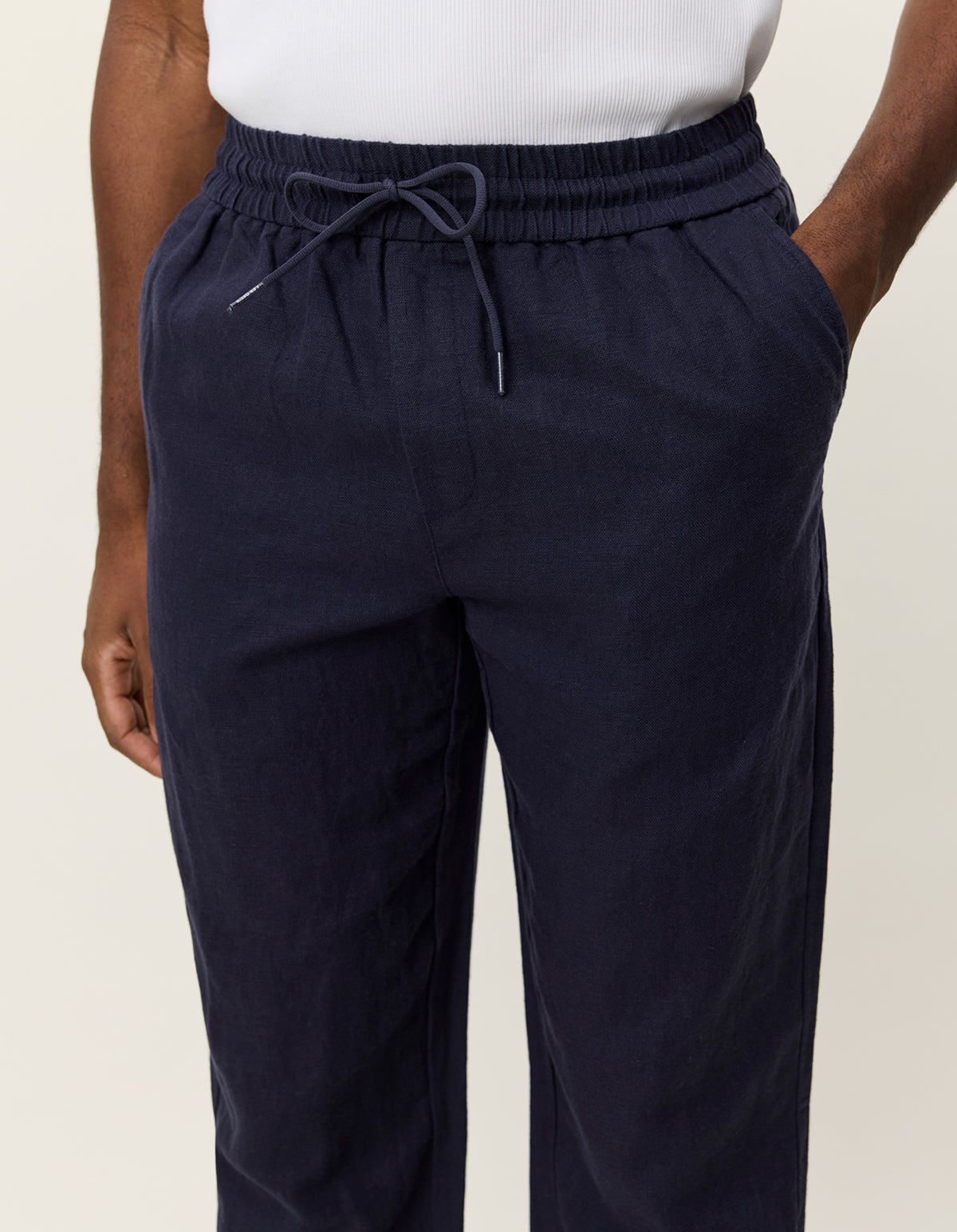 Patrick Linen Pants - Navy