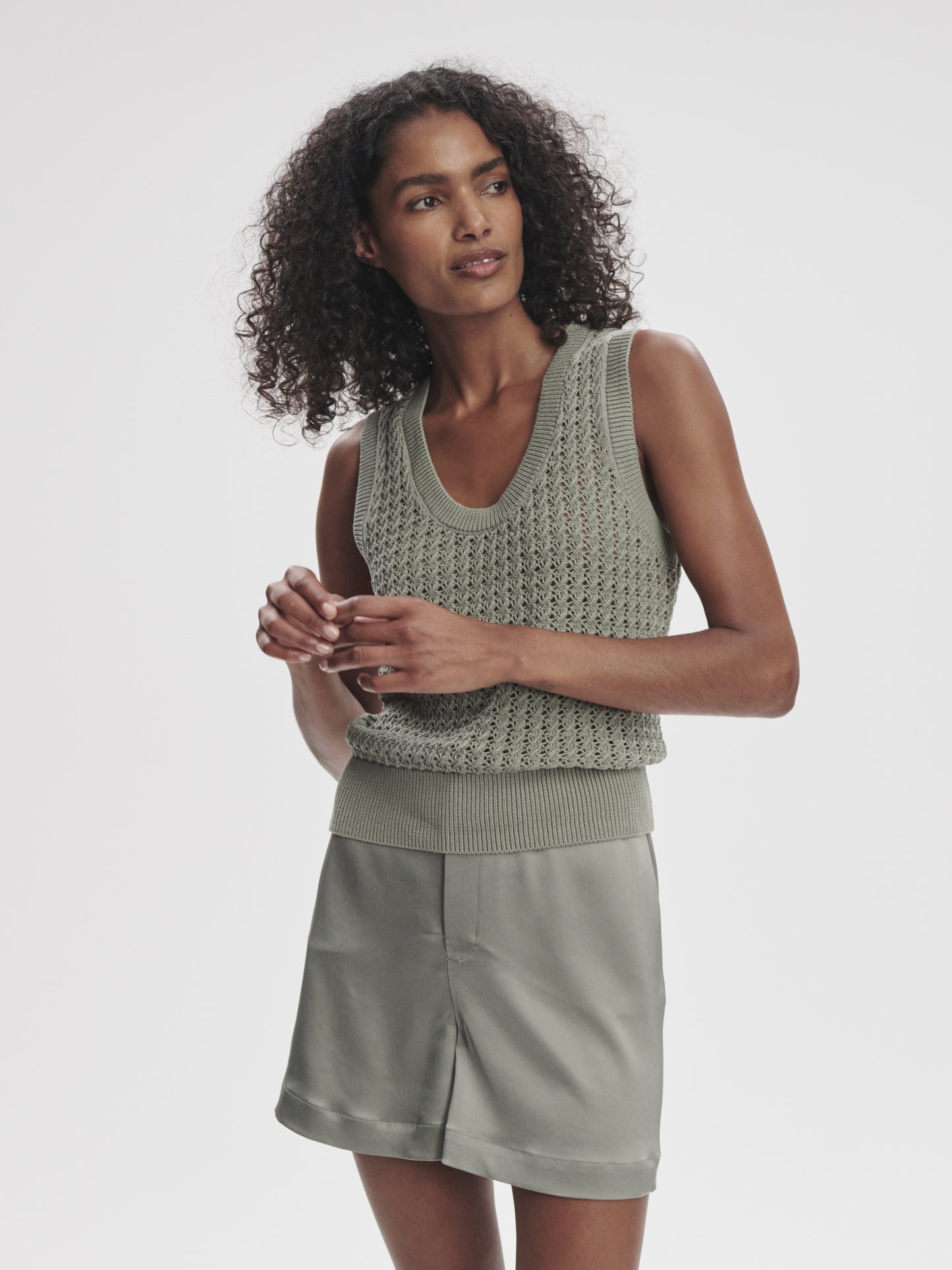 Ferns Open Knit Tank