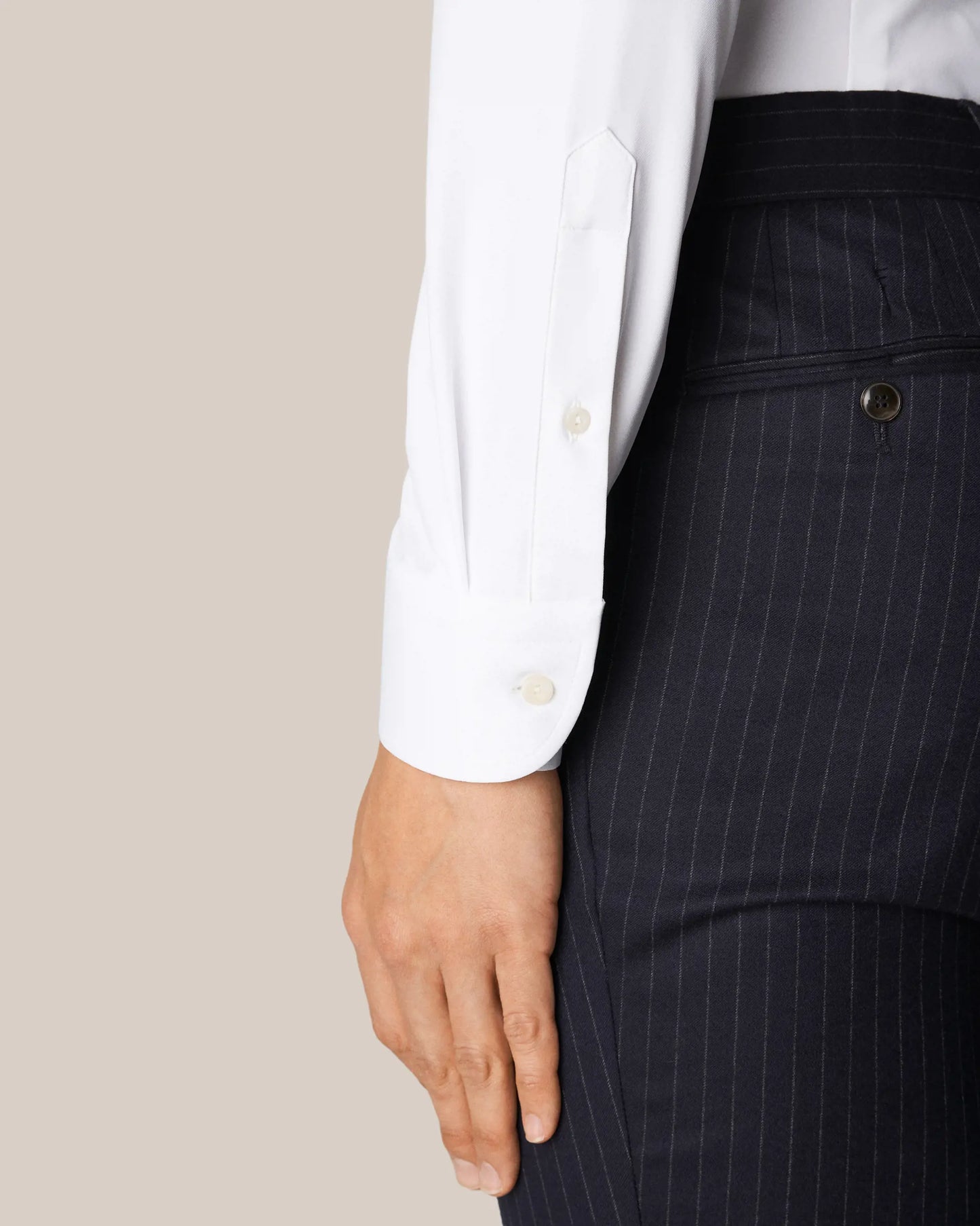 White Four-Way Stretch Shirt