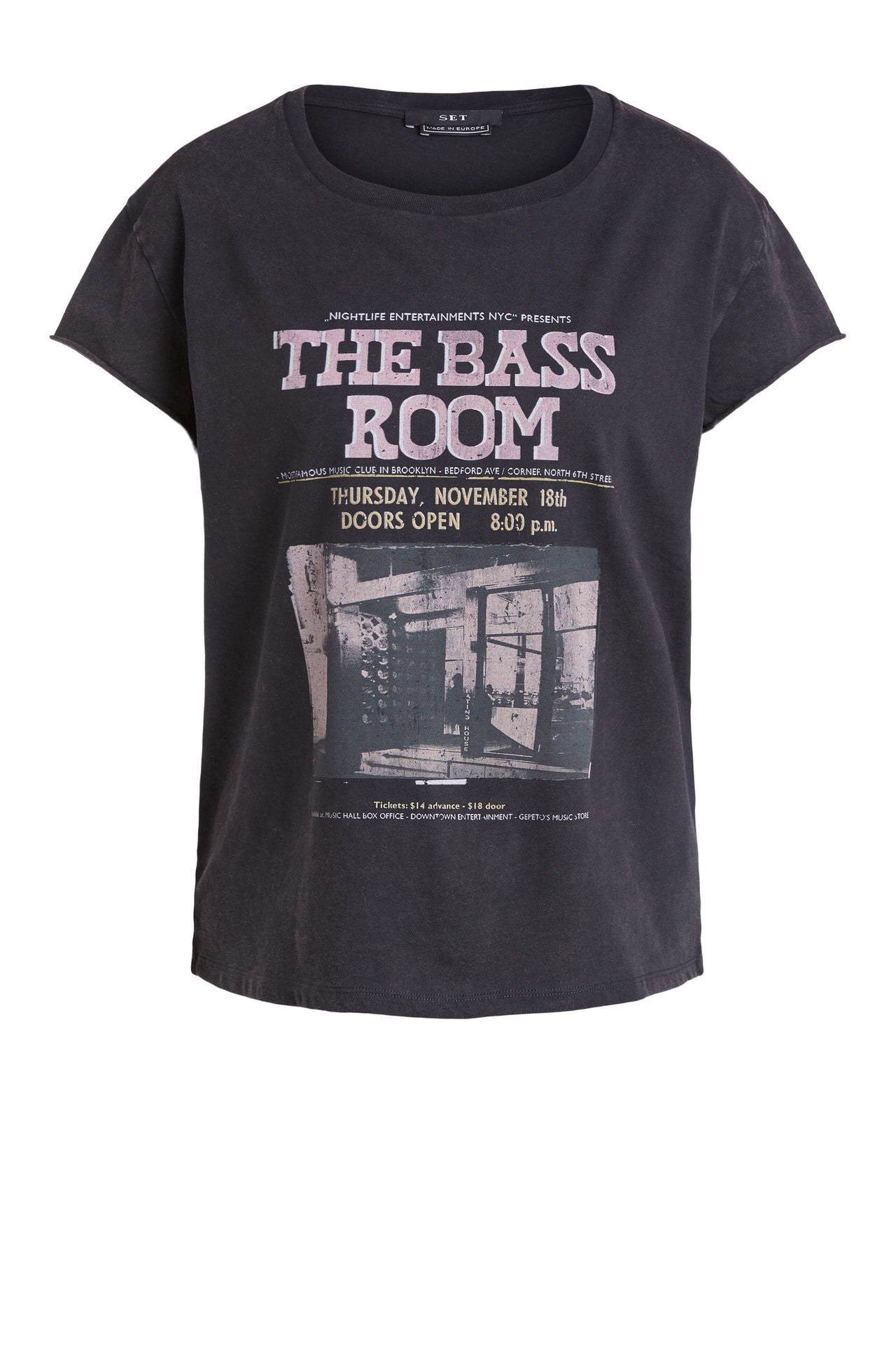 Black Graphic Cotton T-Shirt