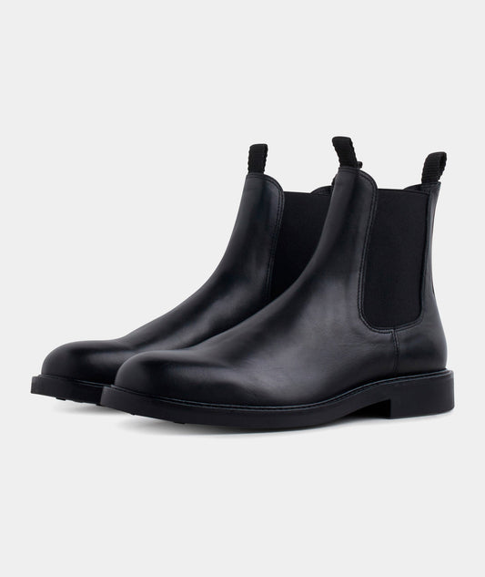Chelsea Black Leather Boot