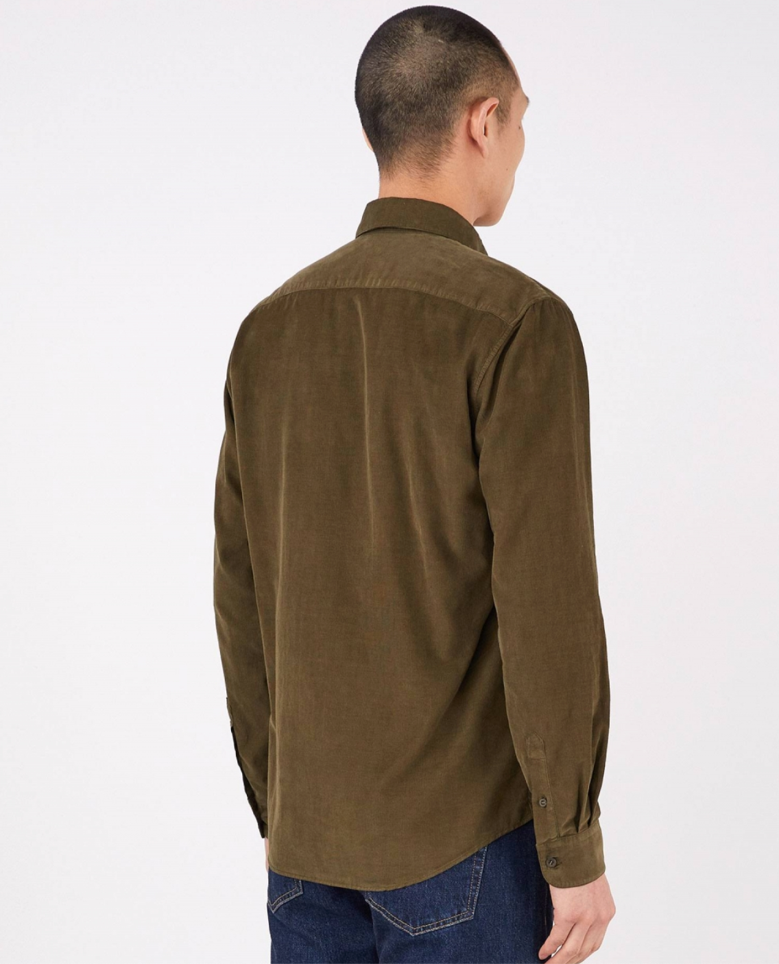 Dark Moss Fine Cord Shirt