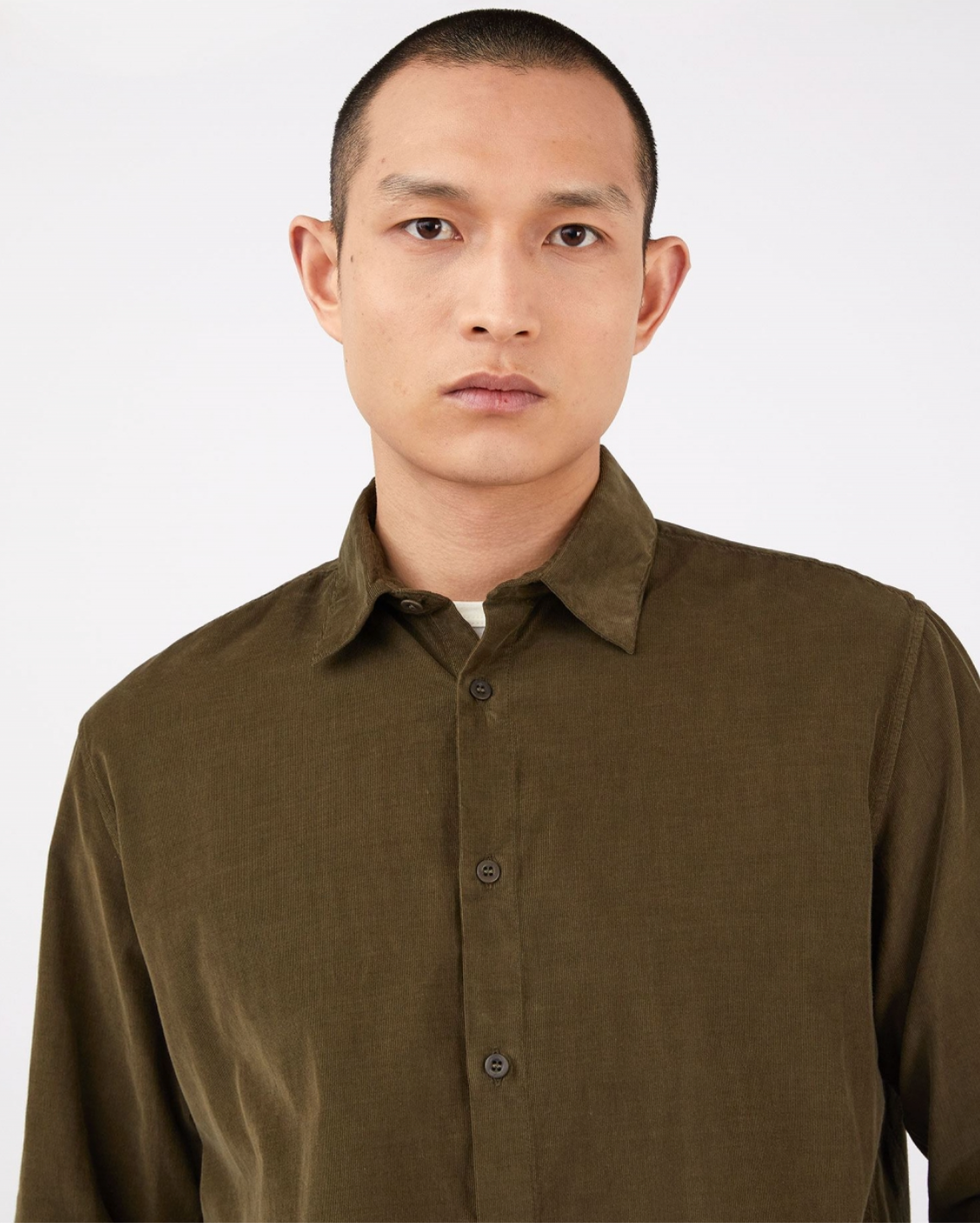 Dark Moss Fine Cord Shirt