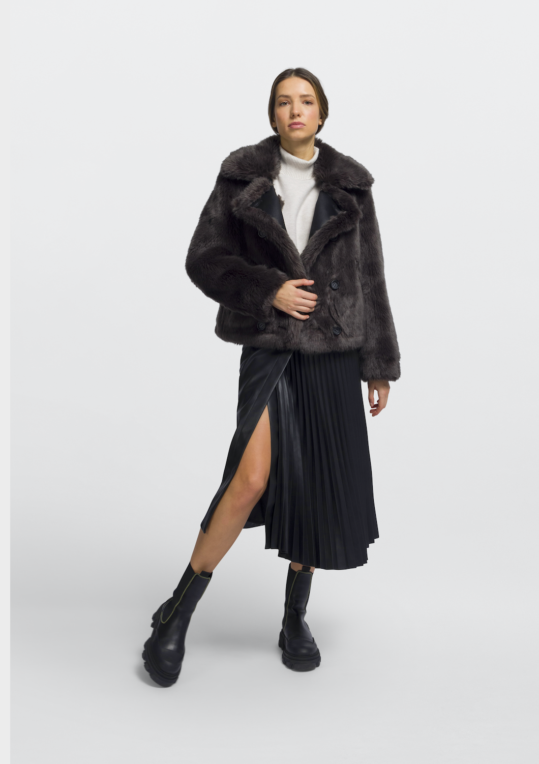 Black Reversible Aviator Jacket