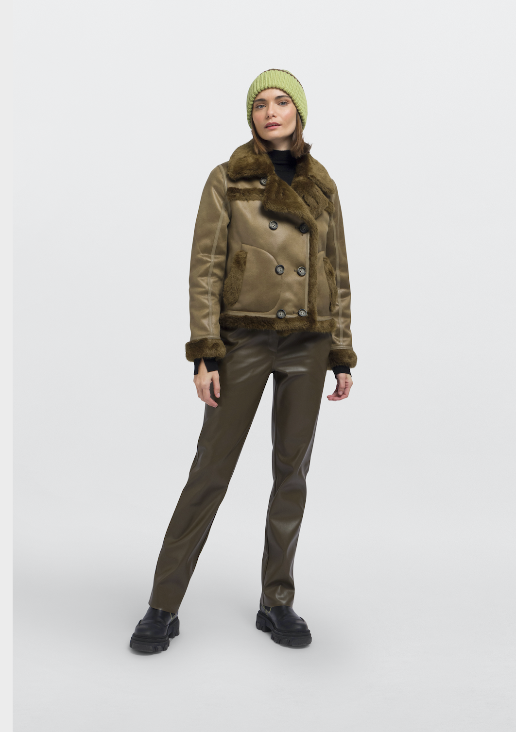 Khaki Reversible Aviator Jacket