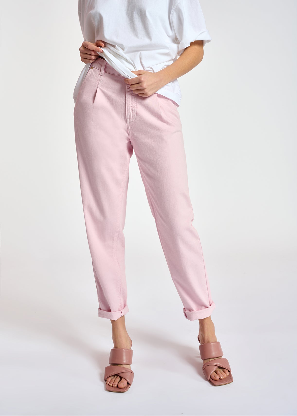 Light Pink Denim Boyfriend Jeans