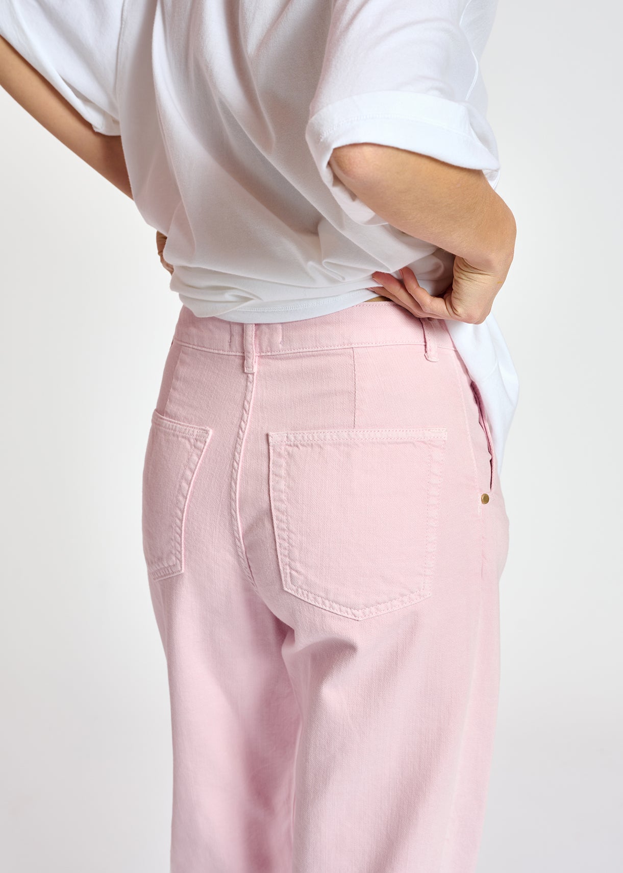 Light Pink Denim Boyfriend Jeans