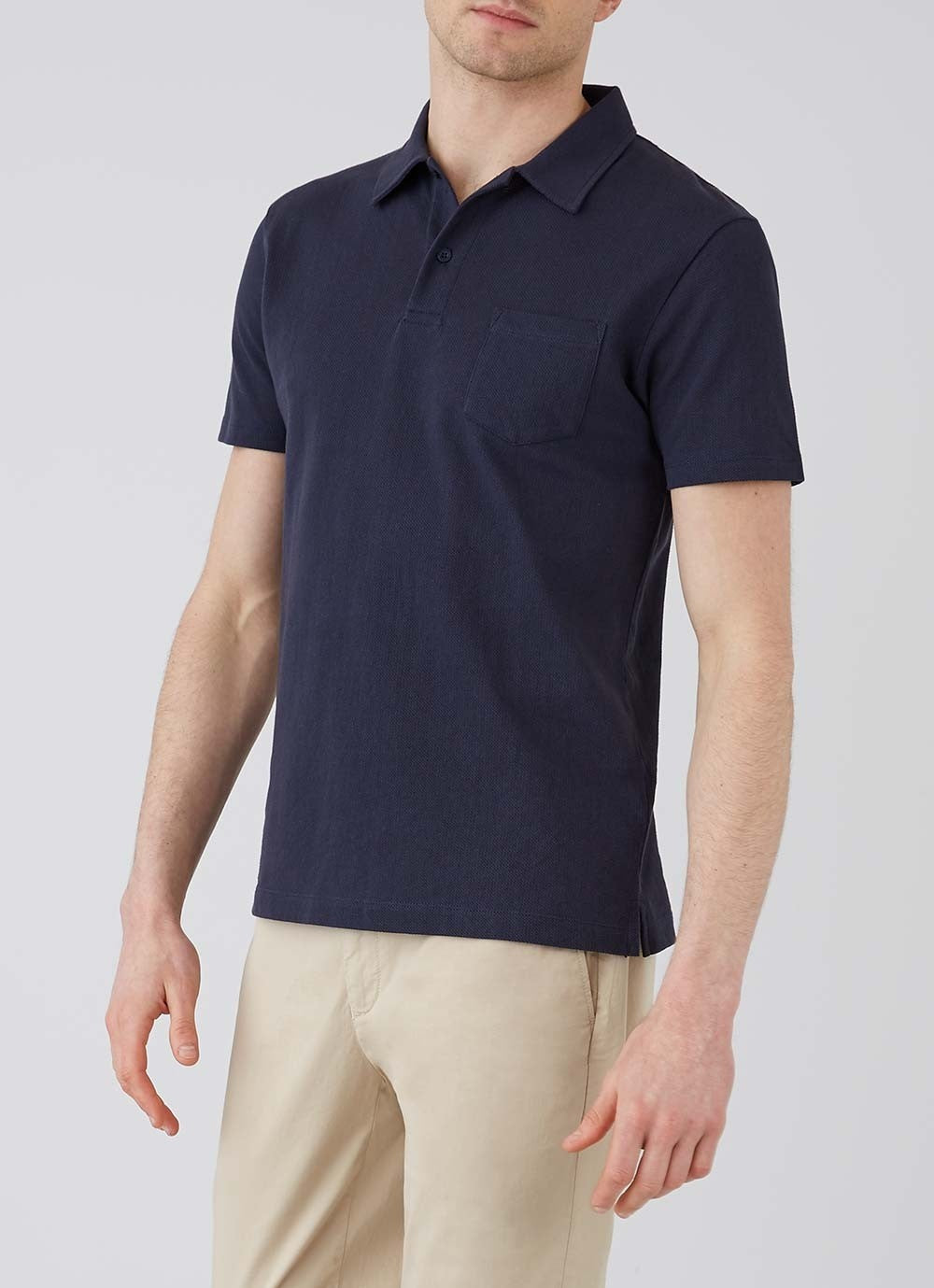 Navy Cotton Riviera Polo Shirt