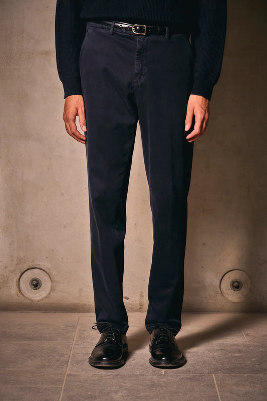 Naviglio Cotton/Tencel Chino - Navy