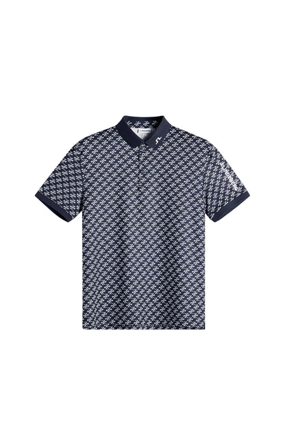 Tour Tech Print Polo Navy