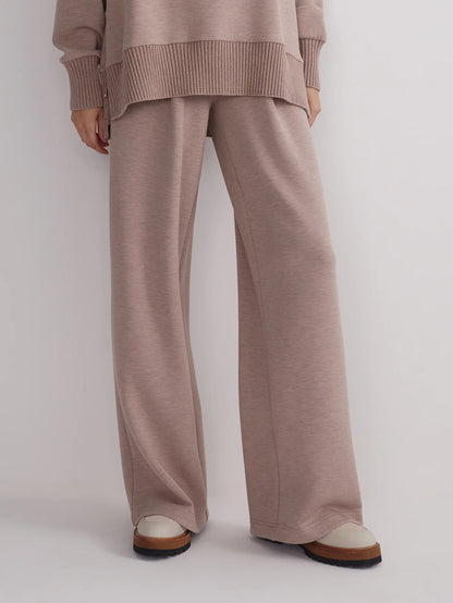 The Extra Wide Leg Pant 29.5 - Taupe Marl
