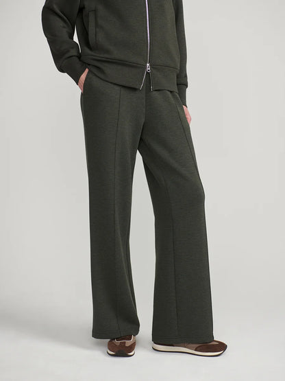 The Wide Leg Pant 30 - Olive Marl