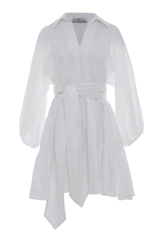 Marlee White Cotton Dress