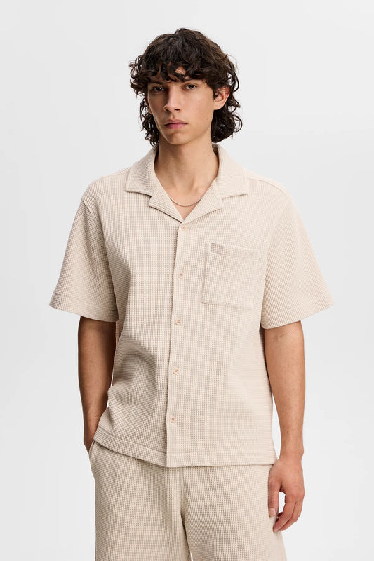 Theron Waffle Shirt Moonbeam