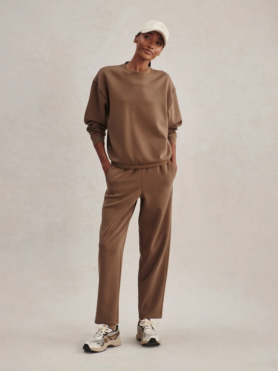 Coralie Crew Sweat - Teak Olive