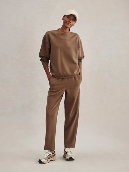 Coralie Crew Sweat - Teak Olive