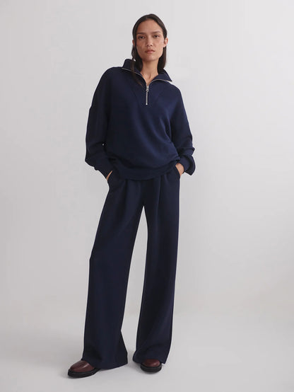 The Extra Wide Leg Pant 29.5 - Navy