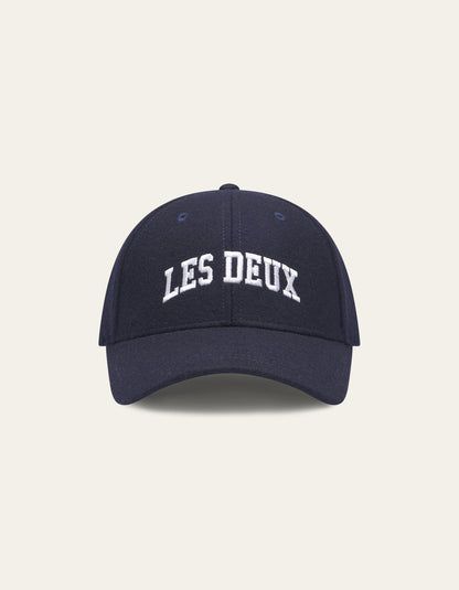 Les Deux Wool Baseball Cap Dark Navy