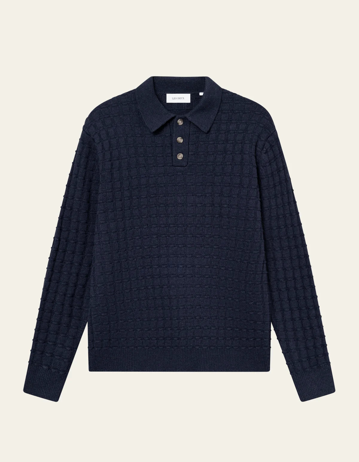 Gustav Squared Structured Polo Knit