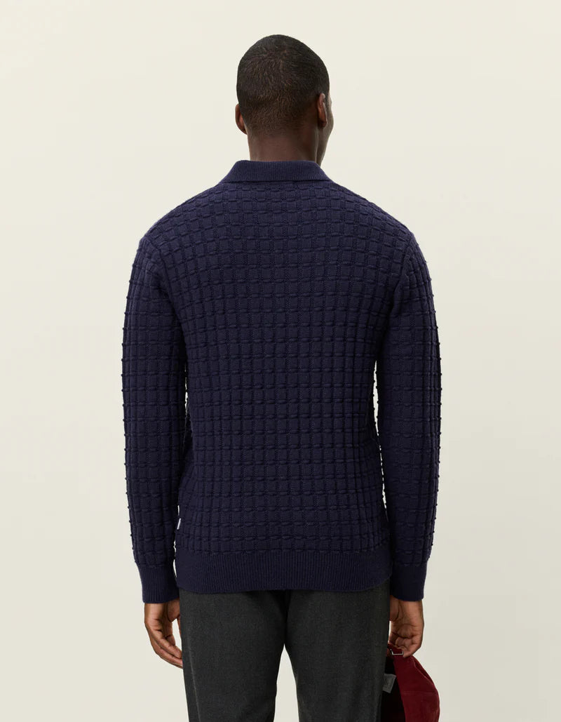 Gustav Squared Structured Polo Knit