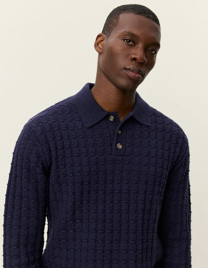 Gustav Squared Structured Polo Knit