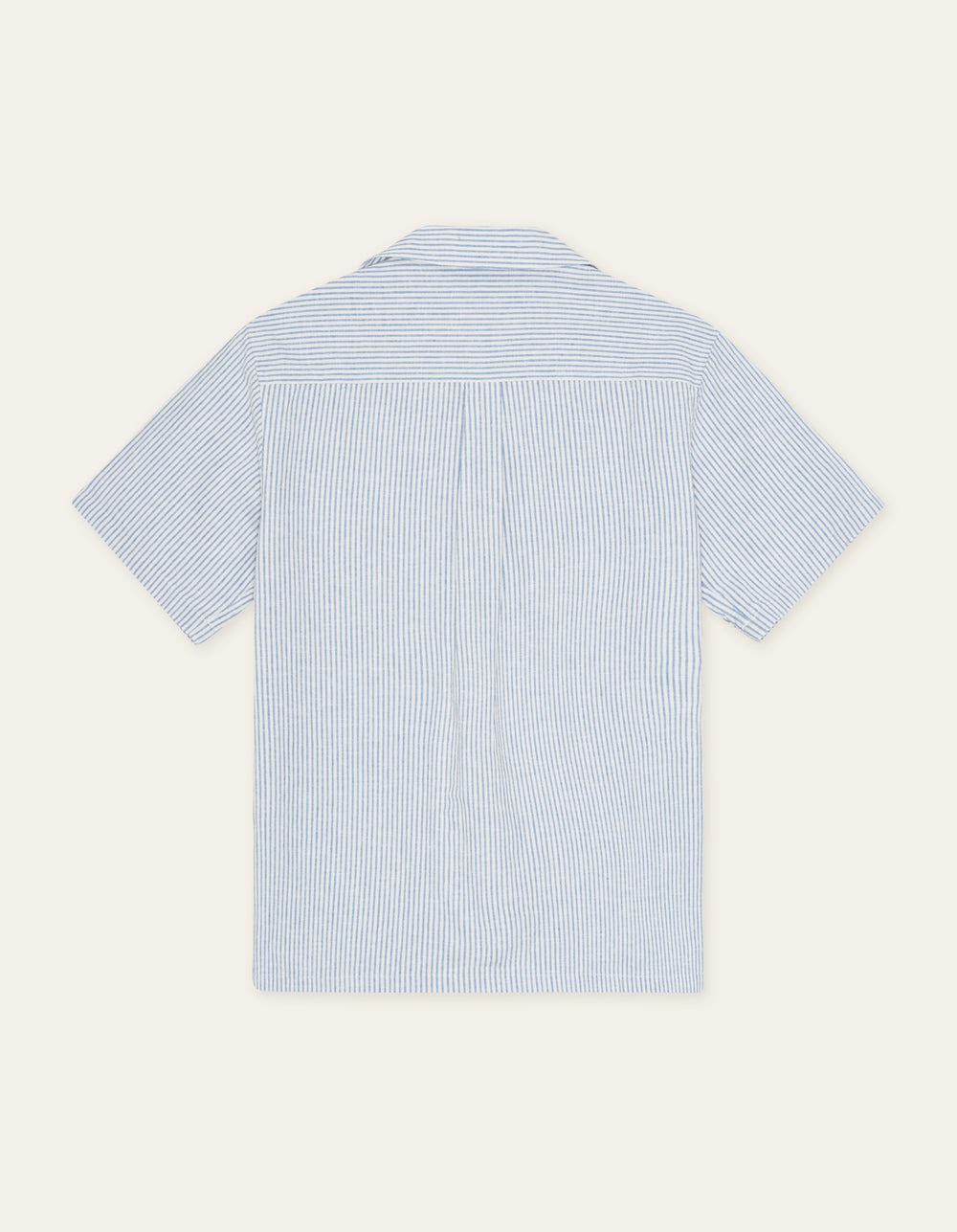 Lukas Stripe Cotton Linen Short Sleeve Shirt