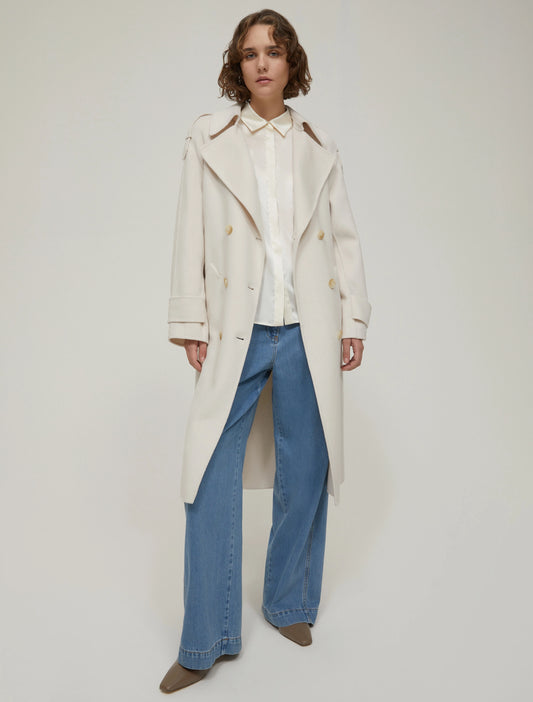 Double-Woven Wool Trench