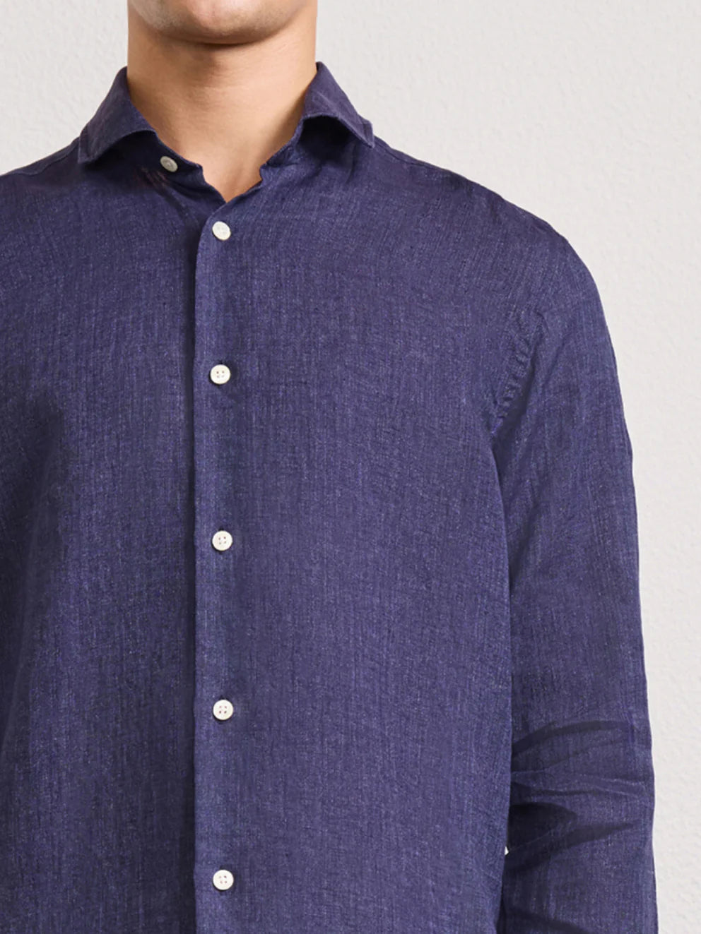 Antonio Navy Linen Shirt