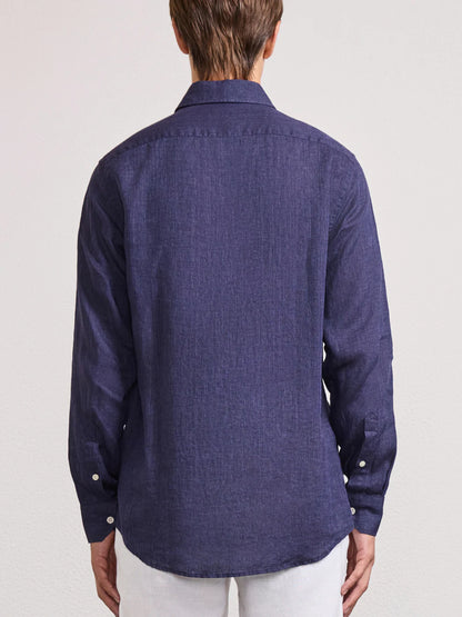 Antonio Navy Linen Shirt