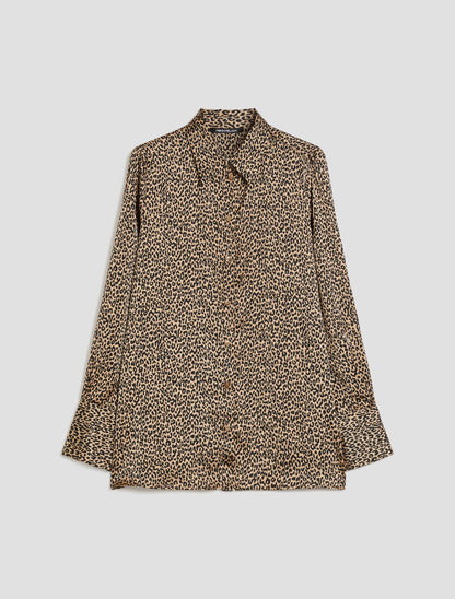 Leopard Satin Shirt